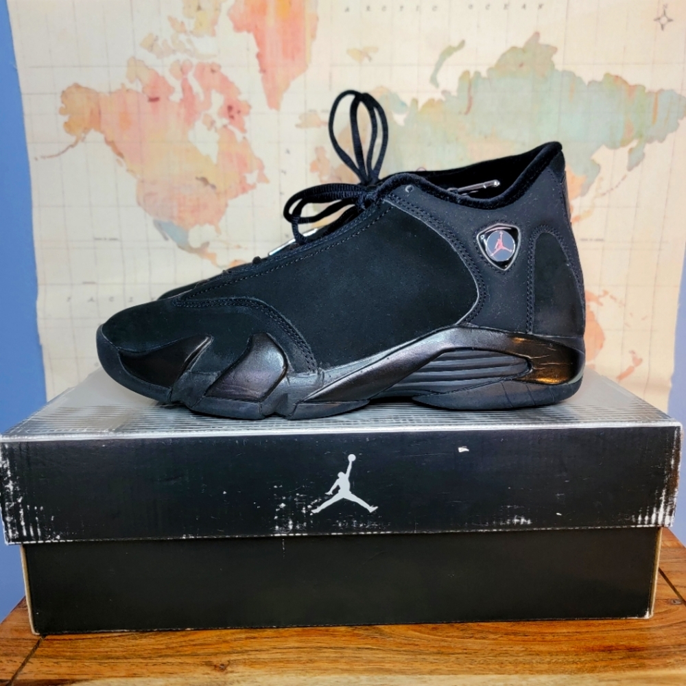 Jordan 14 Retro Black Real Pink "2005 RELEASE" Women's Size 9.0